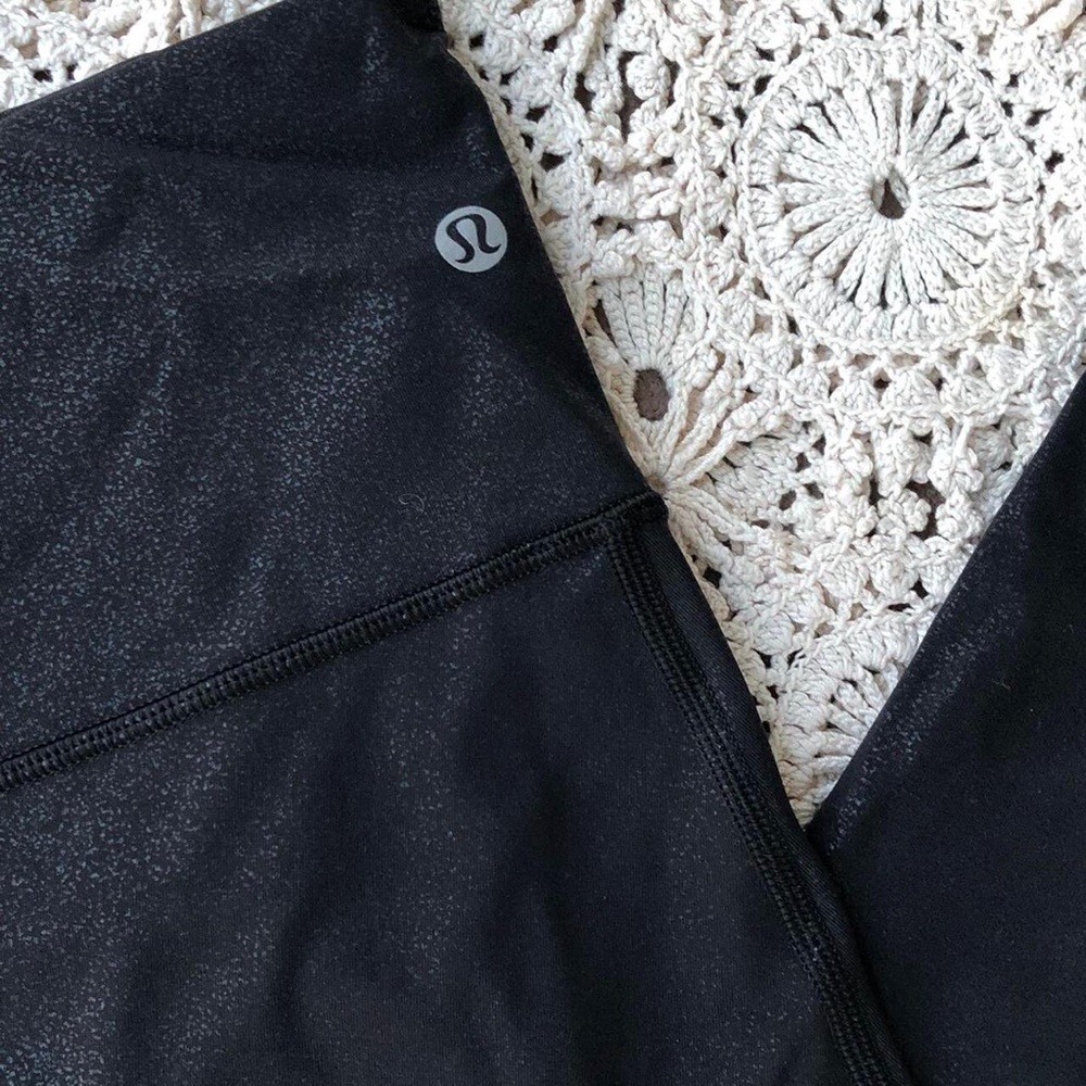 faux leather printed lulu leggings